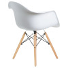 Стул обеденный DOBRIN DAW (ножки светлый бук, цвет сиденья белый)