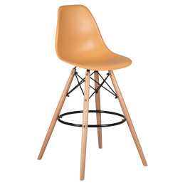 Стул барный DOBRIN DSW BAR (ножки светлый бук, цвет персиковый (NX-Y-06))