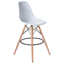 638GPP-LMZL DSW BAR, цвет сиденья белый (W-02), цвет основания светлый бук