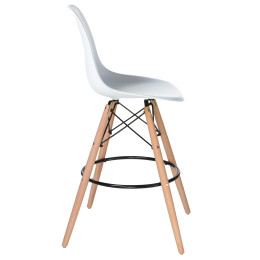 638GPP-LMZL DSW BAR, цвет сиденья белый (W-02), цвет основания светлый бук