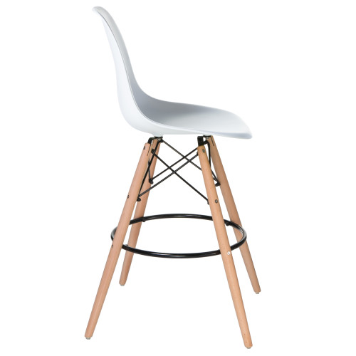 638GPP-LMZL DSW BAR, цвет сиденья белый (W-02), цвет основания светлый бук