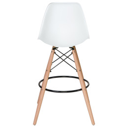 638GPP-LMZL DSW BAR, цвет сиденья белый (W-02), цвет основания светлый бук