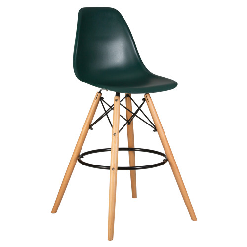 638GPP-LMZL DSW BAR, цвет сиденья тёмно-зеленый (G-13), цвет основания светлый бук