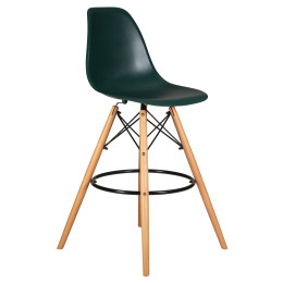 638GPP-LMZL DSW BAR, цвет сиденья тёмно-зеленый (G-13), цвет основания светлый бук