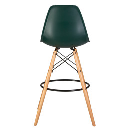 638GPP-LMZL DSW BAR, цвет сиденья тёмно-зеленый (G-13), цвет основания светлый бук
