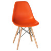 Стул обеденный DOBRIN DSW (ножки светлый бук, цвет оранжевый (O-02))