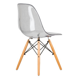 Стул обеденный DOBRIN DSW CASPER (ножки светлый бук, цвет прозрачный)