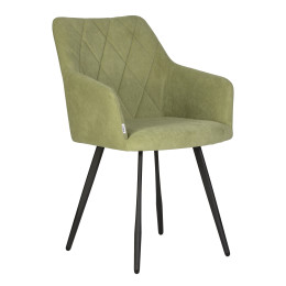 Стул обеденный DOBRIN ROBY (ЭМАЛЬ ЧЕРНЫЙ МУАР велюр Catania Forest)