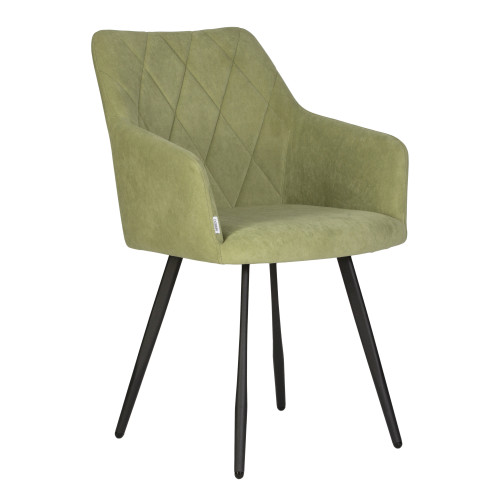 Стул обеденный DOBRIN ROBY (ЭМАЛЬ ЧЕРНЫЙ МУАР велюр Catania Forest)