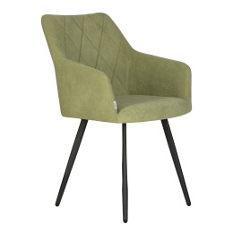 Стул обеденный DOBRIN ROBY (ЭМАЛЬ ЧЕРНЫЙ МУАР велюр Catania Forest)