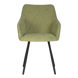 Стул обеденный DOBRIN ROBY (ЭМАЛЬ ЧЕРНЫЙ МУАР велюр Catania Forest)