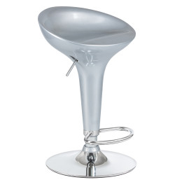 Стул барный DOBRIN BOMBA (серебряный металлик)