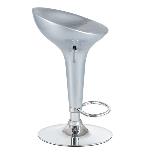 Стул барный DOBRIN BOMBA (серебряный металлик)