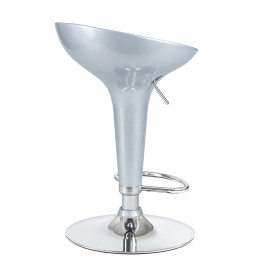 Стул барный DOBRIN BOMBA (серебряный металлик)