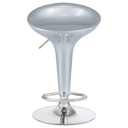 Стул барный DOBRIN BOMBA (серебряный металлик)