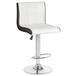 5006-LM CANDY, цвет сиденья бело-черный, цвет основания хром