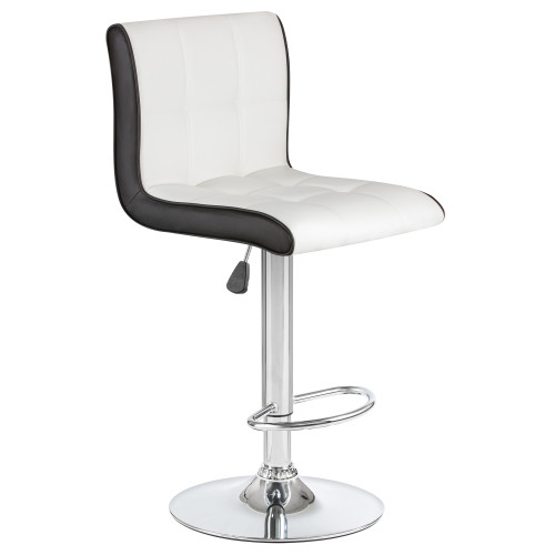 5006-LM CANDY, цвет сиденья бело-черный, цвет основания хром