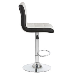 5006-LM CANDY, цвет сиденья бело-черный, цвет основания хром