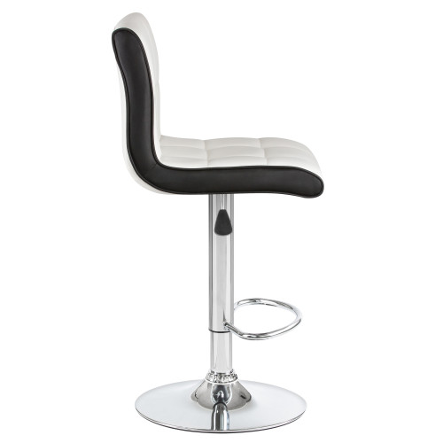 5006-LM CANDY, цвет сиденья бело-черный, цвет основания хром