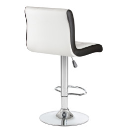 5006-LM CANDY, цвет сиденья бело-черный, цвет основания хром