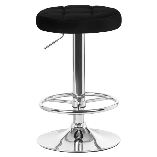 5008-LM BRUNO, цвет сиденья черный велюр (MJ9-101), цвет основания хром