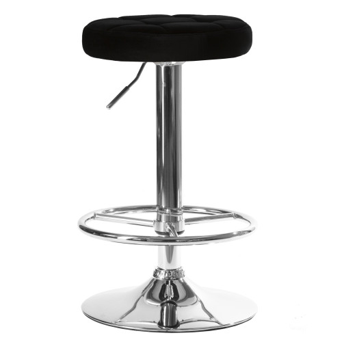 5008-LM BRUNO, цвет сиденья черный велюр (MJ9-101), цвет основания хром