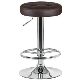 5008-LM BRUNO, цвет сиденья коричневый, цвет основания хром