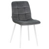 Стул обеденный DOBRIN ALEX (белые ножки, темно-серый велюр V108-91)