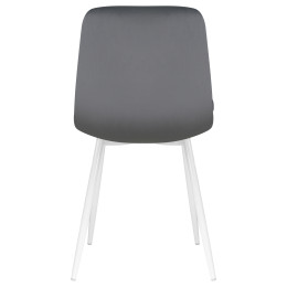Стул обеденный DOBRIN ALEX (белые ножки, темно-серый велюр V108-91)