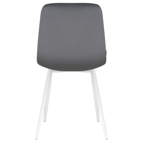 Стул обеденный DOBRIN ALEX (белые ножки, темно-серый велюр V108-91)