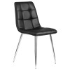 Стул обеденный DOBRIN ALEX (хром ножки, чёрная экокожа (P-01))