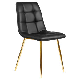 7094-LML ALEX, цвет сиденья чёрная экокожа (P-01), цвет основания золото