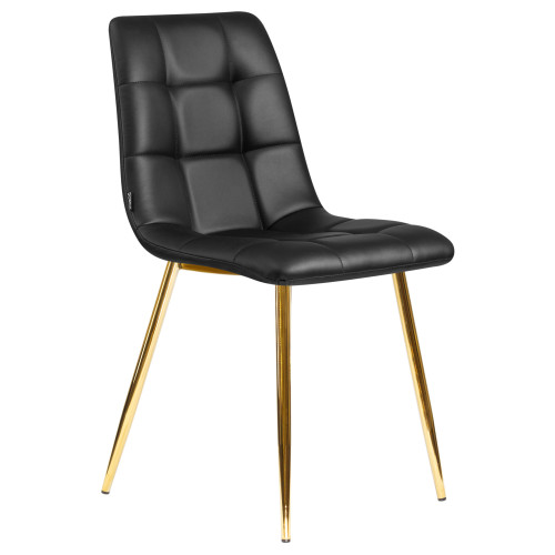 7094-LML ALEX, цвет сиденья чёрная экокожа (P-01), цвет основания золото