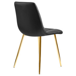 7094-LML ALEX, цвет сиденья чёрная экокожа (P-01), цвет основания золото