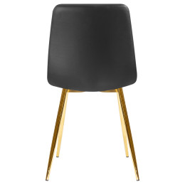 7094-LML ALEX, цвет сиденья чёрная экокожа (P-01), цвет основания золото