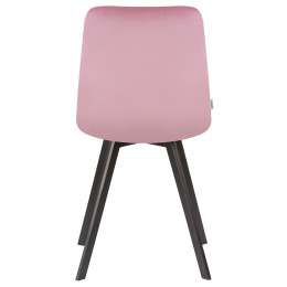 Стул обеденный DOBRIN ALEX SQUARE (черные матовые ножки, розовый велюр (V108-15))