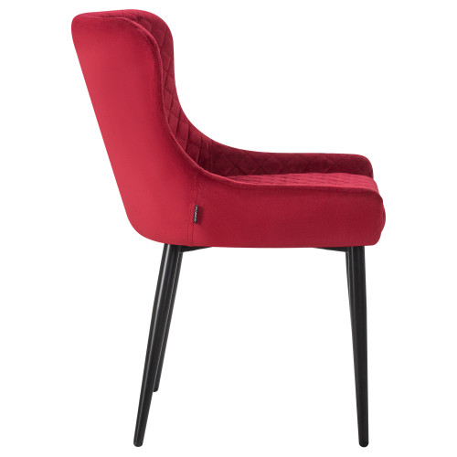 Стул обеденный DOBRIN RICHARD (черные матовые ножки, бордовый велюр (V108-85))