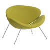 Кресло дизайнерское DOBRIN EMILY (светло-зеленая ткань AF3, хромированная сталь)
