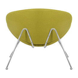 Кресло дизайнерское DOBRIN EMILY (светло-зеленая ткань AF3, хромированная сталь)