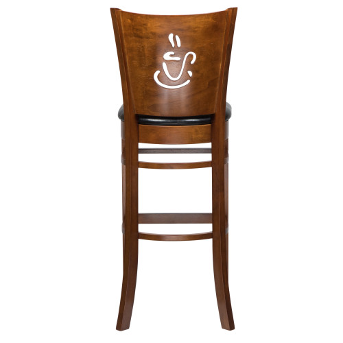 Стул барный DOBRIN JERRY BAR (шоколад, чёрный)