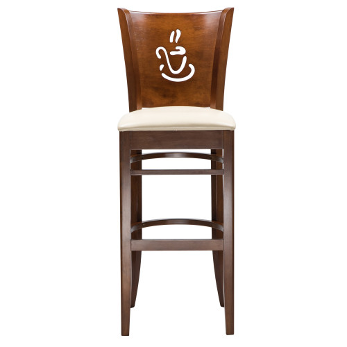 Стул барный DOBRIN JERRY BAR (шоколад, кремовый)