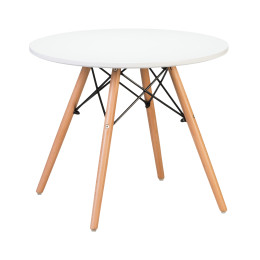 53-TD-LMZL SHELLEY, цвет столешницы белый, цвет основания светлый бук