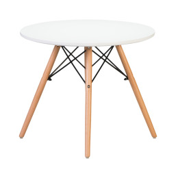 53-TD-LMZL SHELLEY, цвет столешницы белый, цвет основания светлый бук