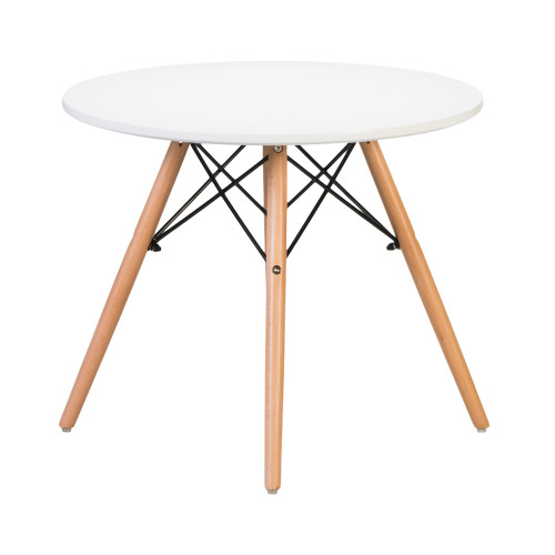 53-TD-LMZL SHELLEY, цвет столешницы белый, цвет основания светлый бук