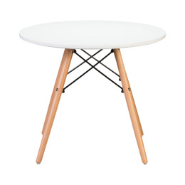 53-TD-LMZL SHELLEY, цвет столешницы белый, цвет основания светлый бук