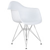 Стул обеденный DOBRIN DAW CHROME (ножки хром, цвет сиденья белый)