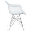 Стул обеденный DOBRIN DAW CHROME (ножки хром, цвет сиденья белый)