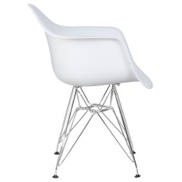 Стул обеденный DOBRIN DAW CHROME (ножки хром, цвет сиденья белый)