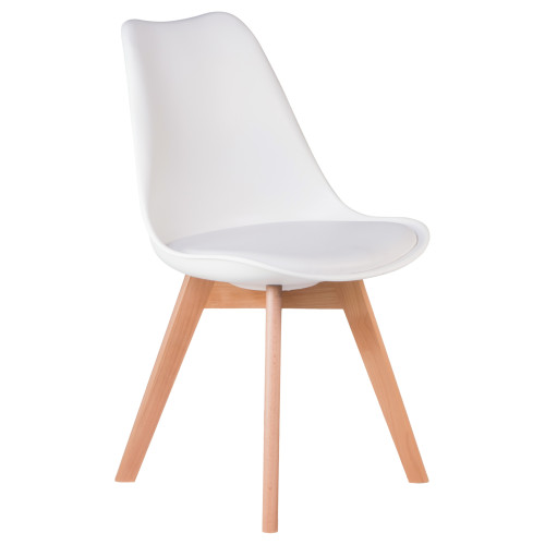 635PP-LMZL JERRY SOFT, цвет сиденья белый (W-02), цвет основания светлый бук