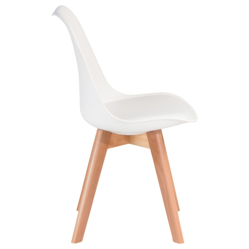 635PP-LMZL JERRY SOFT, цвет сиденья белый (W-02), цвет основания светлый бук